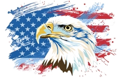 American Eagle Flag Patriotic 4th of July Png Product Image 1