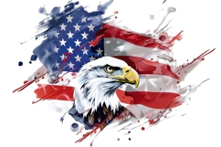 American Eagle Flag Patriotic 4th of July Png Product Image 1