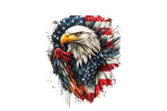 American Eagle Flag Patriotic 4th of July PNG Product Image 1