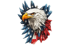 American Eagle Flag Patriotic 4th of July PNG Product Image 1