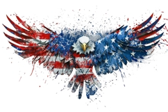 American Eagle Flag Patriotic 4th of July Png Product Image 1