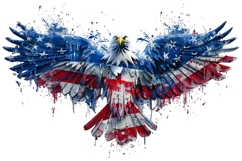 American Eagle Flag Patriotic 4th of July Png Product Image 1