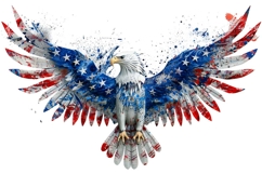 Eagle Clipart 4th of July PNG Product Image 1