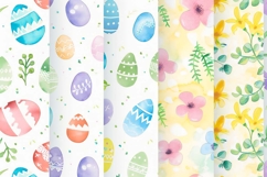 Watercolor Easter Digital Paper Background Product Image 1