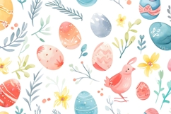 Watercolor Easter Digital Paper Product Image 1