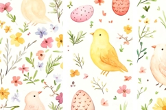Watercolor Easter Digital Paper Product Image 1