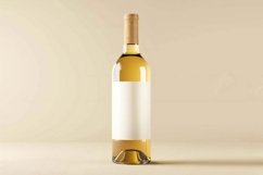 Empty Wine bottle mockup with white label Product Image 1
