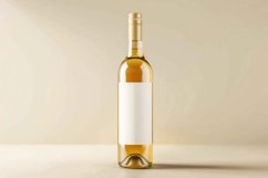Empty Wine bottle mockup with white label Product Image 1