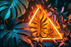 Triangle Frame in Neon Fluorescent Light Product Image 1