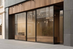 modern office building, empty glass front template Product Image 1