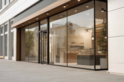 modern office building, empty glass front template Product Image 1