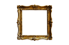 vintage golden picture frame PNG file transparent Product Image 1