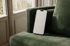 Blank Mobile Phone Display in Modern Interior Product Image 1