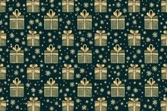 New Year Digital Paper with Xmas Presents Product Image 1
