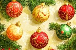 Xmas New Year&#039;s Pattern with Balls Product Image 1