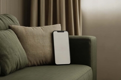 Blank Mobile Phone Display in Modern Interior Product Image 1