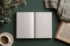 White book cover mockup minimalistic Product Image 1