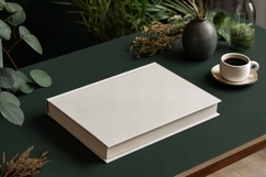 White book cover mockup minimalistic Product Image 1
