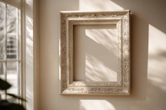 Blank poster frame mockup on white wall living room Product Image 1