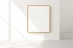 Blank poster frame mockup on white wall living room Product Image 1