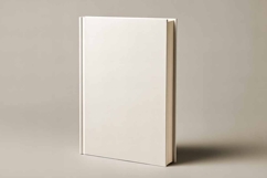 White book cover mockup minimalistic Product Image 1