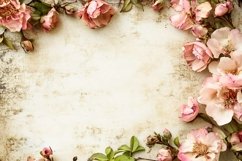 Vintage Paper Card with Flowers Product Image 1