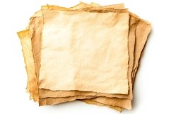 old Sheets of paper on a white background. Product Image 1