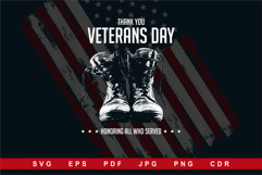 Veterans Day Boots Tribute with USA Flag Product Image 1