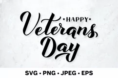 Happy Veterans Day. American Patriotic SVG cut file Product Image 1
