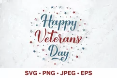 Happy Veterans Day. United States Patriotic SVG Product Image 1