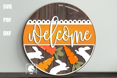 Easter Door Hangers SVG Bundle | Easter Welcome Round Signs Product Image 6