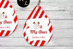 Oh my deer earrings png design, Christmas png design Product Image 2