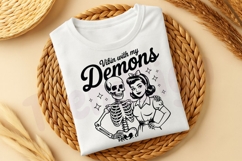 Vibin With My Demons SVG PNG, Spooky Season, Funny Dark Product Image 4