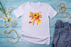 vibrant boho bow, sunflower coquette bow, colorful bow design, boho sunflower clipart, digital bow design, lively vibrant bow, sunflower bow art, boho colorful design, coquette bow art, sunflower sublimation design