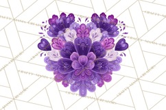 Enchanted Folk Art Florals Clipart, Stylized Flowers Png Product Image 4