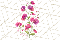 Enchanted Folk Art Florals Clipart, Stylized Flowers Png Product Image 5