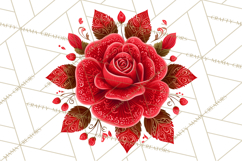 Enchanted Folk Art Florals Clipart, Stylized Flowers Png Product Image 4