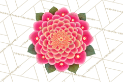 Enchanted Folk Art Florals Clipart, Stylized Flowers Png Product Image 3