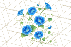 Enchanted Folk Art Florals Clipart, Stylized Flowers Png Product Image 2