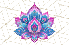 Enchanted Folk Art Florals Clipart, Stylized Flowers Png Product Image 2