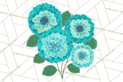 Enchanted Folk Art Florals Clipart, Stylized Flowers Png Product Image 4