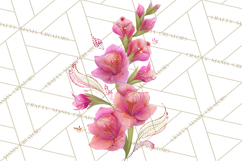 Enchanted Folk Art Florals Clipart, Stylized Flowers Png Product Image 4