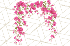 Enchanted Folk Art Florals Clipart, Stylized Flowers Png Product Image 4