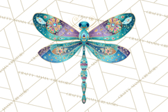 Enchanted Folk Art Florals Clipart, Stylized Flowers Png Product Image 2
