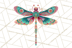 Enchanted Folk Art Florals Clipart, Stylized Flowers Png Product Image 4