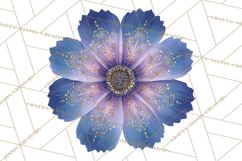 Enchanted Folk Art Florals Clipart, Stylized Flowers Png Product Image 5