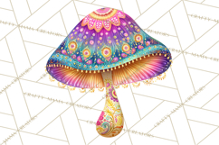 Enchanted Folk Art Florals Clipart, Stylized Flowers Png Product Image 2