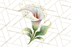 Enchanted Folk Art Florals Clipart, Stylized Flowers Png Product Image 5