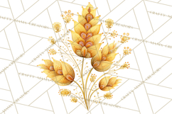 Enchanted Folk Art Florals Clipart, Stylized Flowers Png Product Image 3