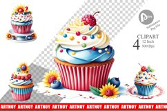 Clipart Colorful Cupcake Product Image 1